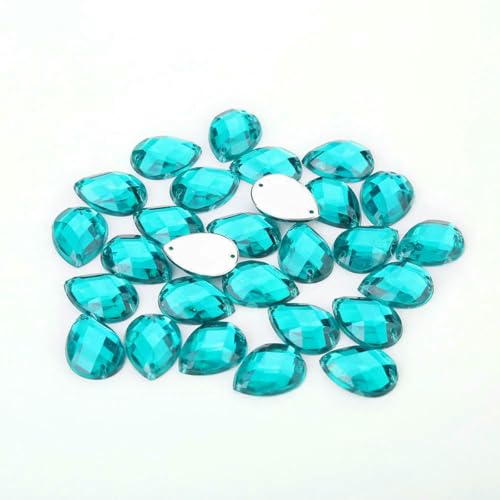 8 x 13,0 mm/10 x 14,0 mm/13 x 18 mm/18 x 25 mm zum Aufnähen, gemischte Farben, Wassertropfen, Acryl-Strasssteine mit flacher Rückseite, Kristallperlen für DIY-Kleider, Türkis, 13 x 18 mm, 50 Stück 8 x 13,0 mm/10 x 14,0 mm/13 x 18 mm/18 x 25 mm zum Aufnähen, gemischte Farben, Wassertropfen, Acryl-Strasssteine mit flacher Rückseite, Kristallperlen für DIY-Kleider, Türkis, 13 x 18 mm, 50 Stück von SHHEG