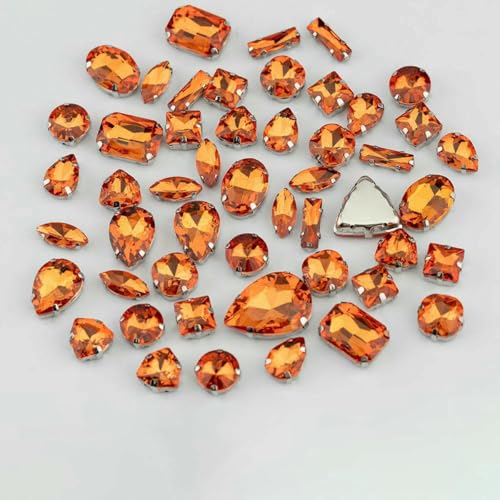 AAAAA Glas-Strasssteine in verschiedenen Formen und Größen zum Aufnähen, flache Rückseite, bunte Kristallsteine für Brautkleid-Accessoires, Hyazinthe, 50 Stück AAAAA Glas-Strasssteine in verschiedenen Formen und Größen zum Aufnähen, flache Rückseite, bunte Kristallsteine für Brautkleid-Accessoires, Hyazinthe, 50 Stück von SHHEG