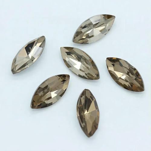 Alle Größen, 24 Farben, funkelnde Navette-Pferdeaugen, Kristall-Strasssteine, Bastelperlen für Schmuck, Kleidungsstücke, Nagelkunst, Zubehör, Kaffeebraun, 4 x 8 mm, 30 Stück Alle Größen, 24 Farben, funkelnde Navette-Pferdeaugen, Kristall-Strasssteine, Bastelperlen für Schmuck, Kleidungsstücke, Nagelkunst, Zubehör, Kaffeebraun, 4 x 8 mm, 30 Stück von SHHEG