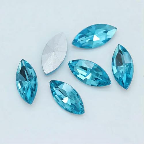 Alle Größen, 24 Farben, funkelnde Navette-Pferdeaugen, Kristall-Strasssteine, Bastelperlen für Schmuck, Kleidungsstücke, Nagelkunst-Zubehör, Blauer See, 6 x 12 mm, 20 Stück Alle Größen, 24 Farben, funkelnde Navette-Pferdeaugen, Kristall-Strasssteine, Bastelperlen für Schmuck, Kleidungsstücke, Nagelkunst-Zubehör, Blauer See, 6 x 12 mm, 20 Stück von SHHEG