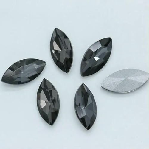 Alle Größen, 24 Farben, funkelnde Navette-Pferdeaugen, Kristall-Strasssteine, Bastelperlen für Schmuck, Kleidungsstücke, Nagelkunst-Zubehör, Schwarzer Diamant, 3 x 6 mm, 30 Stück Alle Größen, 24 Farben, funkelnde Navette-Pferdeaugen, Kristall-Strasssteine, Bastelperlen für Schmuck, Kleidungsstücke, Nagelkunst-Zubehör, Schwarzer Diamant, 3 x 6 mm, 30 Stück von SHHEG