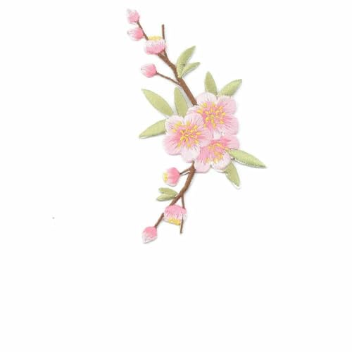 Blumenzweig-Applikation, Stickerei, Aufnäher, zum Aufbügeln, Aufkleber, Cheongsam-Ornament, Pink Plum Bossom, Patchwork-Patches, 5 Stück, Pfirsichblüte 02 Blumenzweig-Applikation, Stickerei, Aufnäher, zum Aufbügeln, Aufkleber, Cheongsam-Ornament, Pink Plum Bossom, Patchwork-Patches, 5 Stück, Pfirsichblüte 02 von SHHEG