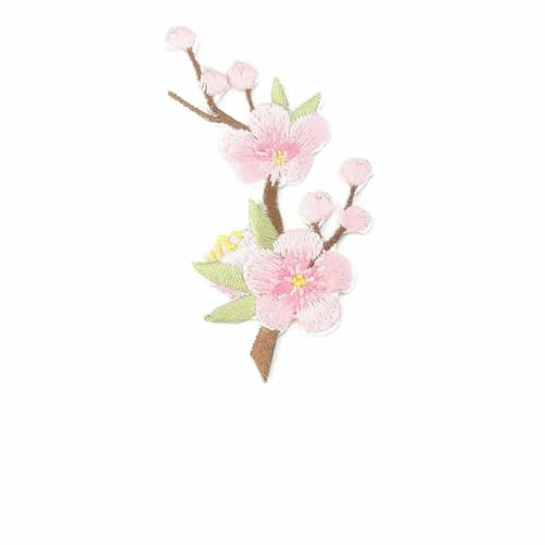 Blumenzweig-Applikation, Stickerei, Aufnäher, zum Aufbügeln, Aufkleber, Cheongsam-Ornament, Pink Plum Bossom, Patchwork-Patches, 5 Stück, Pfirsichblüte 03 Blumenzweig-Applikation, Stickerei, Aufnäher, zum Aufbügeln, Aufkleber, Cheongsam-Ornament, Pink Plum Bossom, Patchwork-Patches, 5 Stück, Pfirsichblüte 03 von SHHEG