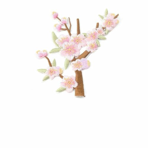 Blumenzweig-Applikation, Stickerei, Aufnäher, zum Aufbügeln, Aufkleber, Cheongsam-Ornament, Pink Plum Bossom, Patchwork-Patches, 5 Stück, Pfirsichblüte 04 Blumenzweig-Applikation, Stickerei, Aufnäher, zum Aufbügeln, Aufkleber, Cheongsam-Ornament, Pink Plum Bossom, Patchwork-Patches, 5 Stück, Pfirsichblüte 04 von SHHEG