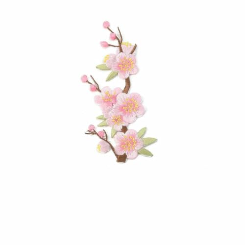 Blumenzweig-Applikation, Stickerei, Aufnäher, zum Aufbügeln, Aufkleber, Cheongsam-Ornament, Pink Plum Bossom, Patchwork-Patches, 5 Stück, Pfirsichblüte 05 Blumenzweig-Applikation, Stickerei, Aufnäher, zum Aufbügeln, Aufkleber, Cheongsam-Ornament, Pink Plum Bossom, Patchwork-Patches, 5 Stück, Pfirsichblüte 05 von SHHEG