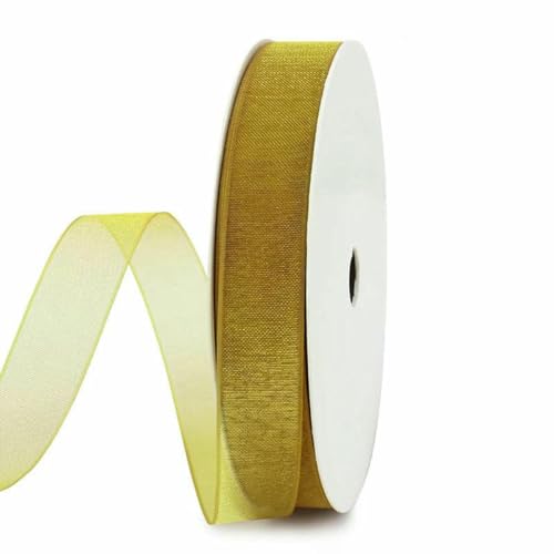 Gold-Serie Band Geburtstag Happy Cake Backen Dekoration Blumenbündel Verpackung Valentinstag Hochzeitsfeier-Chiffon (13,0 mm)-Wie in Abb. gezeigt. von SHHEG