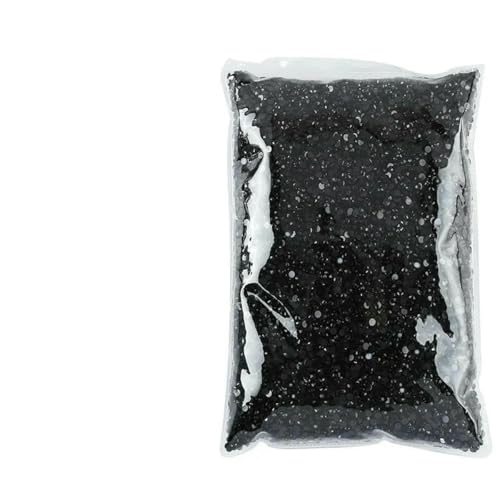 Harz-Strasssteine für Kleidungsdekorationen, nicht Hotfix-Kristall-Nagel-Edelsteine, flache Rückseite, zum Aufkleben auf Strass-Zubehör, Schwarz-Mix (2–5 mm), 20.000 Stück von SHHEG