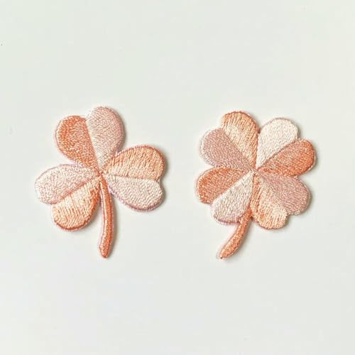 Lucky Grass Selbstklebende Patches für Kleidung, zum Aufbügeln, Aufkleber, Applikationen auf Handys, Rucksäcken, DIY-Broschen, Reparaturlöcher, Pink von SHHEG