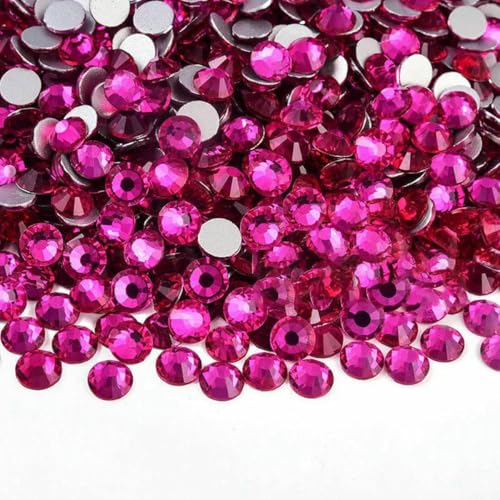 SS3-SS30 Hot Pink Rose Nicht Hot Fix Strass Flatback Kristalle Perlen 3D Nail Art Strass Glaskristall Nägel Nicht HotFix-Rose B-ss20-1440 Stück SS3-SS30 Hot Pink Rose Nicht Hot Fix Strass Flatback Kristalle Perlen 3D Nail Art Strass Glaskristall Nägel Nicht HotFix-Rose B-ss20-1440 Stück von SHHEG