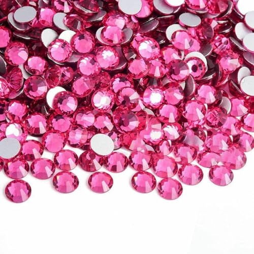 SS3-SS30 Hot Pink Rose Nicht Hot Fix Strass Flatback Kristalle Perlen 3D Nail Art Strass Glaskristall Nägel Nicht HotFix-Rose-SS20-1440 Stück SS3-SS30 Hot Pink Rose Nicht Hot Fix Strass Flatback Kristalle Perlen 3D Nail Art Strass Glaskristall Nägel Nicht HotFix-Rose-SS20-1440 Stück von SHHEG