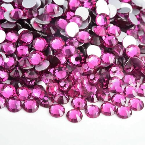 SS3-SS30 Hot Pink Rose Nicht Hot Fix Strass Flatback Kristalle Perlen 3D Nail Art Strass Glaskristall Nägel Nicht HotFix-fuchsia-ss30-288pcs SS3-SS30 Hot Pink Rose Nicht Hot Fix Strass Flatback Kristalle Perlen 3D Nail Art Strass Glaskristall Nägel Nicht HotFix-fuchsia-ss30-288pcs von SHHEG
