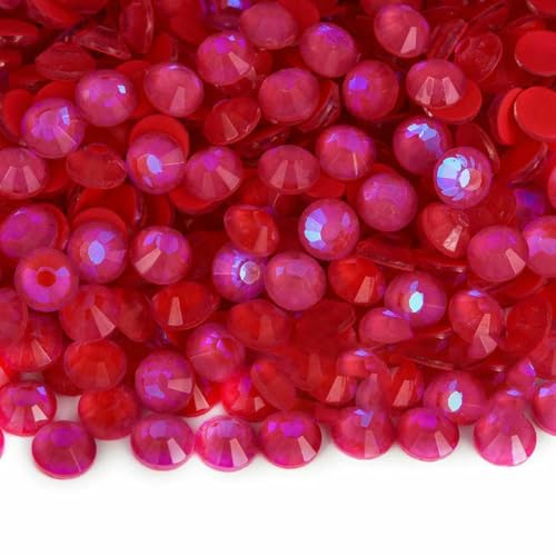 SS3-SS30 Hot Pink Rose Nicht Hot Fix Strass Flatback Kristalle Perlen 3D Nail Art Strasssteine Glaskristallnägel Nicht Hot Fix-Siam leuchtend-ss30-288 Stück SS3-SS30 Hot Pink Rose Nicht Hot Fix Strass Flatback Kristalle Perlen 3D Nail Art Strasssteine Glaskristallnägel Nicht Hot Fix-Siam leuchtend-ss30-288 Stück von SHHEG