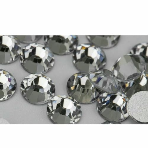 SS3-SS50 Glas-Strasssteine, superheller Kristall, nicht zum Hotfixieren, flache Rückseite, zum Aufkleben auf 3D-Steine für DIY-Nagelkunst, 001 Kristall-SS4, 1440 Stück von SHHEG