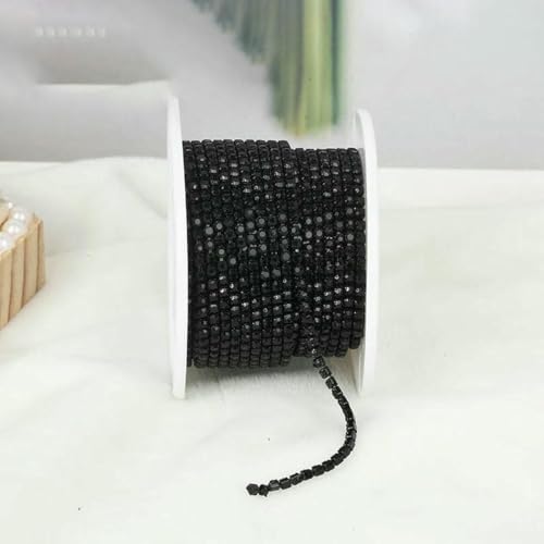 SS6-SS12 5 Yards/10 Yards Mehrfarbige Kristall-Strass-Cup-Kette zum Aufnähen auf Kristallglas-Cup-Kettenbesatz zum Aufkleben auf Steinbesatz-Schwarz-SS8-2,5 mm SS6-SS12 5 Yards/10 Yards Mehrfarbige Kristall-Strass-Cup-Kette zum Aufnähen auf Kristallglas-Cup-Kettenbesatz zum Aufkleben auf Steinbesatz-Schwarz-SS8-2,5 mm von SHHEG