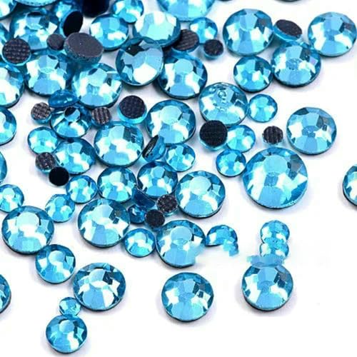 SS6-SS30 Kristallsteine, HotFix-Strass, Glitzer-Strass zum Aufbügeln für Kleidungsstücke, Kleider, Aquamarin, SS16, 1440 Stück SS6-SS30 Kristallsteine, HotFix-Strass, Glitzer-Strass zum Aufbügeln für Kleidungsstücke, Kleider, Aquamarin, SS16, 1440 Stück von SHHEG