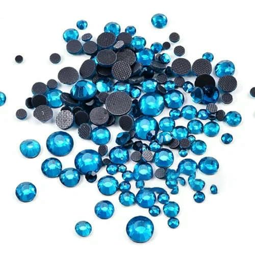 SS6-SS30 Kristallsteine, HotFix-Strass, Glitzer-Strass zum Aufbügeln für Kleidungsstücke, Kleider, Capriblau, SS30 – 288 Stück SS6-SS30 Kristallsteine, HotFix-Strass, Glitzer-Strass zum Aufbügeln für Kleidungsstücke, Kleider, Capriblau, SS30 – 288 Stück von SHHEG