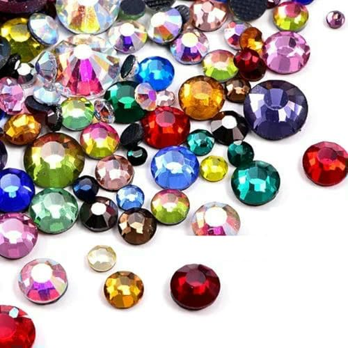 SS6-SS30 Kristallsteine, HotFix-Strass, Glitzer-Strass zum Aufbügeln für Kleidungsstücke, Kleider, Farben mischen, gemischt, SS6-30, 1000 Stück SS6-SS30 Kristallsteine, HotFix-Strass, Glitzer-Strass zum Aufbügeln für Kleidungsstücke, Kleider, Farben mischen, gemischt, SS6-30, 1000 Stück von SHHEG