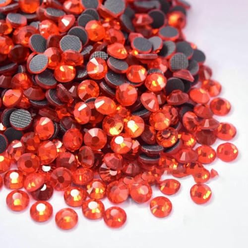 SS6-SS30 Kristallsteine, HotFix-Strass, Glitzer-Strass zum Aufbügeln für Kleidungsstücke, Kleider, Orange, SS6-1440 Stück von SHHEG