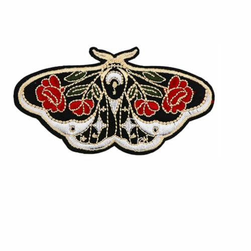 Schmetterlings-Patches, Stickerei-Abzeichen, zum Aufbügeln auf Kleidung, DIY-Kleid, Jeans, Hut, Kleidungszubehör, Motten-Applikationsaufkleber, 2 von SHHEG