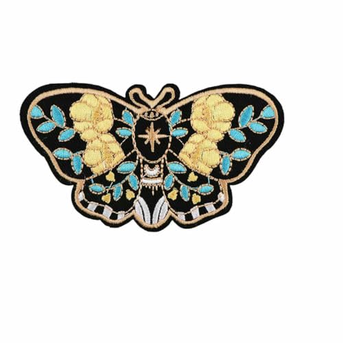 Schmetterlings-Patches, Stickerei-Abzeichen, zum Aufbügeln auf Kleidung, DIY-Kleid, Jeans, Hut, Kleidungszubehör, Motten-Applikationsaufkleber, 3 von SHHEG