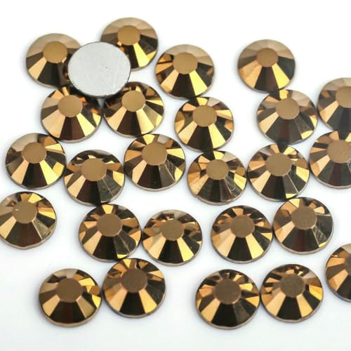 Siam Glass 3D-Strasssteine für Nagelkunst, SS3, SS4, SS5, SS6, SS8, SS10, SS12, SS16, SS20, SS30, SS34, Kristall, nicht HotFix, Nagelkunst-Dekorationen, Gold-Hämatit, verschiedene Größen, 5 Siam Glass 3D-Strasssteine für Nagelkunst, SS3, SS4, SS5, SS6, SS8, SS10, SS12, SS16, SS20, SS30, SS34, Kristall, nicht HotFix, Nagelkunst-Dekorationen, Gold-Hämatit, verschiedene Größen, 5 von SHHEG