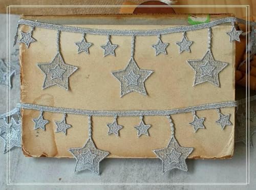 Sterne Gold Quasten Spitze Fransen Spitzenbesatz Band Kostüm Heimtextilien Vorhänge Dekor Besätze Kleidung Nähzubehör-B 7cm Silber-5yard Preis Sterne Gold Quasten Spitze Fransen Spitzenbesatz Band Kostüm Heimtextilien Vorhänge Dekor Besätze Kleidung Nähzubehör-B 7cm Silber-5yard Preis von SHHEG
