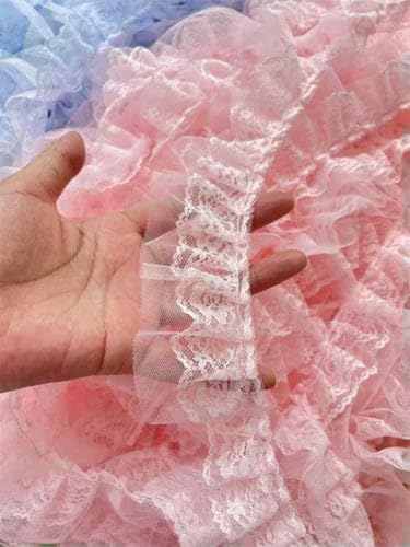 Stickerei 3D-Blumen-Tüll-Spitzenstoffband, DIY-Nähapplikation, Kragenfransen, Quaste, Hochzeits-Guipure-Dekor, Blau-Rosa-Hellrosa-5 Yard Stickerei 3D-Blumen-Tüll-Spitzenstoffband, DIY-Nähapplikation, Kragenfransen, Quaste, Hochzeits-Guipure-Dekor, Blau-Rosa-Hellrosa-5 Yard von SHHEG