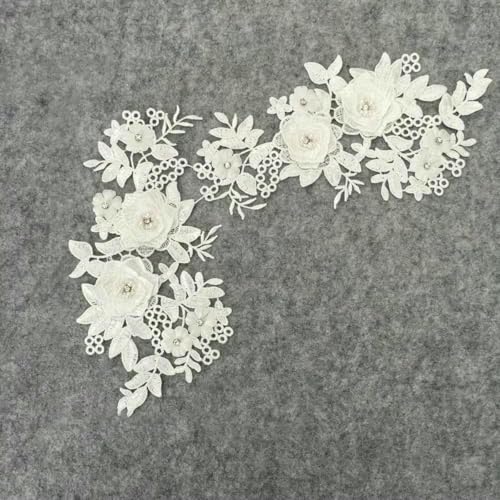 Stickerei-Spitzenkragen, ABS-Perle, 3D-Blumen-Applikation, DIY-Spitzenstoff, Kleidung, Dekoration, Zubehör, Patch, 1 Stück, Größenreferenzbild Stickerei-Spitzenkragen, ABS-Perle, 3D-Blumen-Applikation, DIY-Spitzenstoff, Kleidung, Dekoration, Zubehör, Patch, 1 Stück, Größenreferenzbild von SHHEG