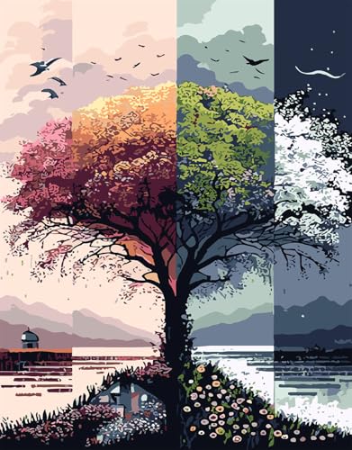 SHICERNHJ Malen nach Zahlen-Set für Erwachsene, Anfänger, Baum des Lebens, Malen-nach-Zahlen-Kits, DIY-Acryl-Aquarell-Ölgemälde nach Zahlen für Erwachsene, Heimdekoration, Geschenk, 40,6 x 50,8 cm SHICERNHJ Malen nach Zahlen-Set für Erwachsene, Anfänger, Baum des Lebens, Malen-nach-Zahlen-Kits, DIY-Acryl-Aquarell-Ölgemälde nach Zahlen für Erwachsene, Heimdekoration, Geschenk, 40,6 x 50,8 cm von SHICERNHJ