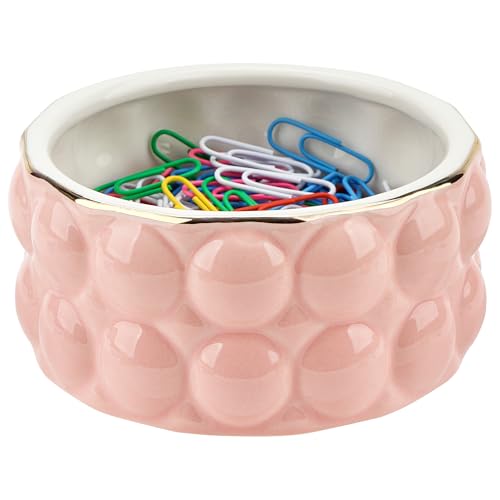 SHIDOW Büroklammer-Halter, Keramik-Büroklammer-Spender für Schreibtisch, Papierverschlüsse, Stifte, Aufbewahrungsbox, Büro-Binderklammern, Spender, Organizer, Geschenk für Büro, Rosa SHIDOW Büroklammer-Halter, Keramik-Büroklammer-Spender für Schreibtisch, Papierverschlüsse, Stifte, Aufbewahrungsbox, Büro-Binderklammern, Spender, Organizer, Geschenk für Büro, Rosa von SHIDOW