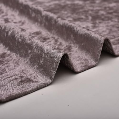 Stretch-Samtstoff, Meterware, 150 cm breit, luxuriös glänzender Pannesamt, Polstermaterial für Heimwerker, Handarbeit, Bekleidung, Kostüm (roter Kaffee) von SHIJHUI