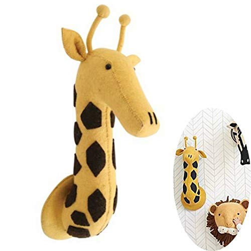 SHIKUN Tier Wandbehang, Wollfilz 3D Tierkopf Wanddekoration, Kinderzimmer Wandkunst, Cartoon Tier Wanddekoration für Jungen, Mädchen, Kinderzimmer SHIKUN Tier Wandbehang, Wollfilz 3D Tierkopf Wanddekoration, Kinderzimmer Wandkunst, Cartoon Tier Wanddekoration für Jungen, Mädchen, Kinderzimmer von SHIKUN