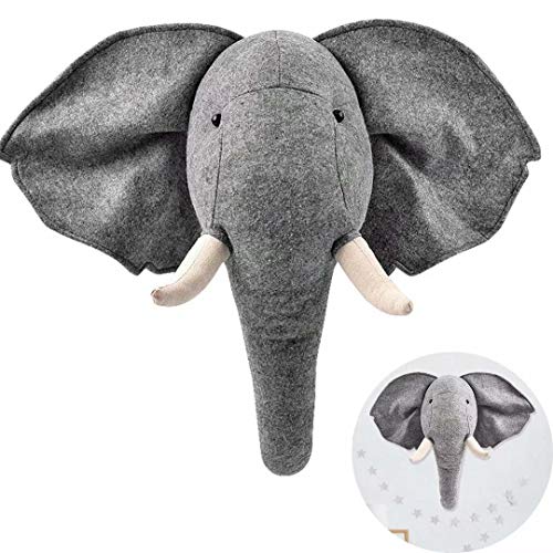 SHIKUN Tier Wandbehang, Wollfilz 3D Tierkopf Wanddekoration, Kinderzimmer Wanddekoration Wandkunst Kinderzimmer Dekoration für Jungen, Mädchen, Kinderzimmer SHIKUN Tier Wandbehang, Wollfilz 3D Tierkopf Wanddekoration, Kinderzimmer Wanddekoration Wandkunst Kinderzimmer Dekoration für Jungen, Mädchen, Kinderzimmer von SHIKUN