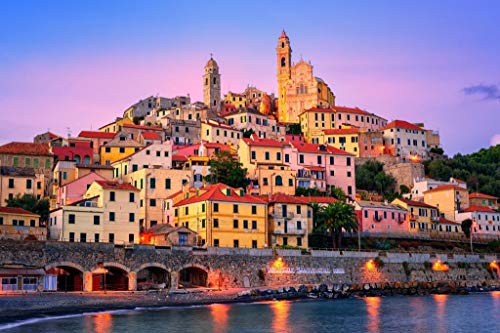 Italien Hausnacht Ligurien Cervo Stadt malen nach zahlen diy einzigartig Italien Hausnacht Ligurien Cervo Stadt malen nach zahlen diy einzigartig von SHILIHOME