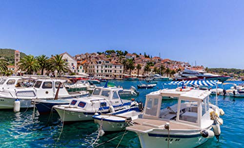 Kreuzfahrtschiff für Anker vor der Küste von Kroatien malen nach zahlen diy einzigartig von SHILIHOME