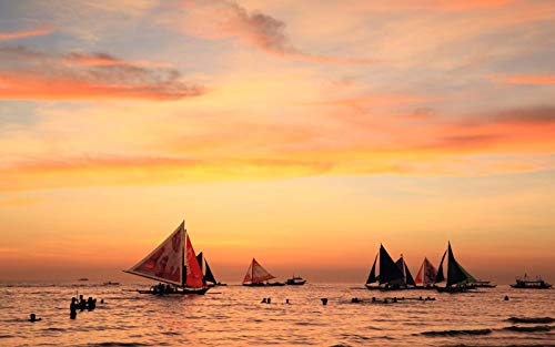 SHILIHOME Malen nach Zahlen, Sonnenuntergang in Boracay, Philippinen, zum Selbermachen, einzigartig SHILIHOME Malen nach Zahlen, Sonnenuntergang in Boracay, Philippinen, zum Selbermachen, einzigartig von SHILIHOME