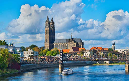 SHILIHOME Stadtbild Bilder von Magdeburg Deutschland Malen nach Zahlen DIY Unique SHILIHOME Stadtbild Bilder von Magdeburg Deutschland Malen nach Zahlen DIY Unique von SHILIHOME
