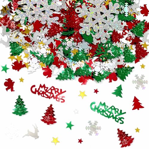 Merry Christmas Konfetti Weihnachtsbaum Hirsch Schneeflocke Weihnachtsmann Sternform Tischstreuer Konfetti für Weihnachtsdekorationen Partysets Merry Christmas Konfetti Weihnachtsbaum Hirsch Schneeflocke Weihnachtsmann Sternform Tischstreuer Konfetti für Weihnachtsdekorationen Partysets von SHILUNIDP