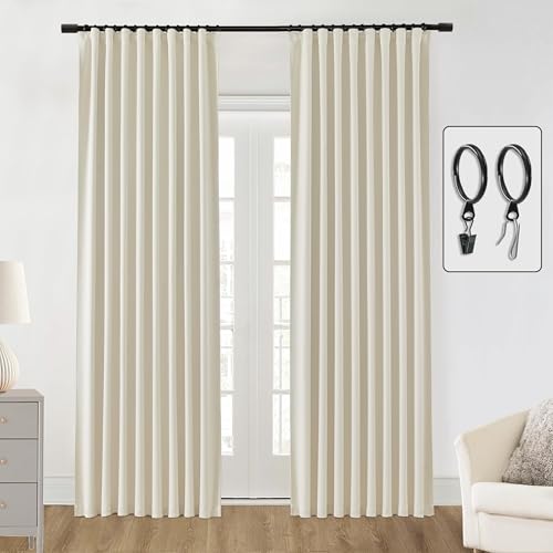 SHINELAND Verdunkelungsvorhänge Gardinen Blickdicht, 228,6 cm lang, Beige SHINELAND Verdunkelungsvorhänge Gardinen Blickdicht, 228,6 cm lang, Beige von SHINELAND