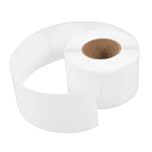 1 Rolle Runde Selbstklebende Thermopapieretiketten Wasser und Ölbeständige Drucklabels für Thermodrucker für Supermärkte und Designs von SHINEOFI
