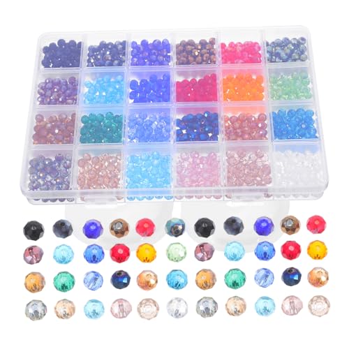 1 Schachtel Glasperlen DIY Schmuck lose Perlen Schmuckperlen Spacer Perlen Basteln Sie lose Perlen Halskette Perlen Armbandperlen aus Glas Perlen für Armbänder Glasrunde Perlen von SHINEOFI