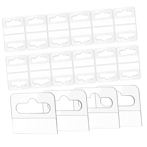 100 Stück Selbstklebende Aufhängetabs Transparente Hangtags für Verkaufsregale Schwer Belastbar für Einzelhandel Schnelle Anwendung und Diskrete Präsentation von SHINEOFI