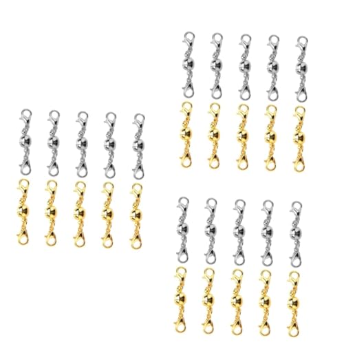 30 Stk Magnetverschlüsse magnetischer Schmuckverschluss magnetischer Armbandverschluss Schmuckverschlüsse Schmuckbasteln Halskettenverschlüsse Metallverschlüsse für Schmuck SHINEOFI von SHINEOFI