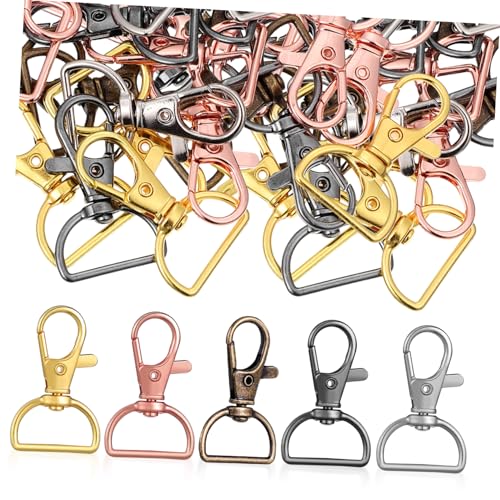 40 Stück Teiliges Metall D Ring Schlüsselanhänger Clips D Ring Karabinerhaken für Diy Schlüsselanhänger Farben Gunmetal Antikgrün Roségold Stark und Langlebig von SHINEOFI