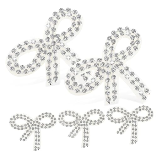 5 Stück Strass Schleifen Patches Glitzernde Applikationen für Kleidung Hüte und Taschen Einfache Anwendung ohne Reparaturen und Diy Projekte von SHINEOFI