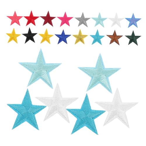80 Stück Pentagramm-Patch DIY-Sternflicken Craft-Patches Stoffflicken aufbügeln Stern-Stickpatch gestickte Aufnäher Reparaturflicken für Kleidung Sternapplikationen Polyester 80 Stück Pentagramm-Patch DIY-Sternflicken Craft-Patches Stoffflicken aufbügeln Stern-Stickpatch gestickte Aufnäher Reparaturflicken für Kleidung Sternapplikationen Polyester von SHINEOFI