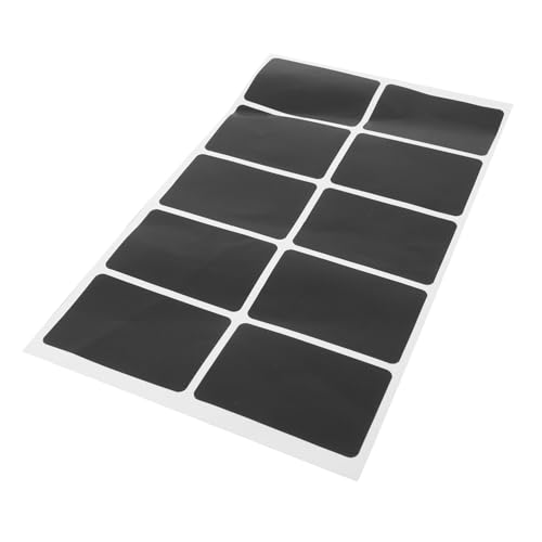 SHINEOFI 1 Blatt Rechteckige Kreidetafel Aufkleber Wiederverwendbare Selbstklebende Etiketten für Flaschen Einmachgläser und Dekoration Schwarz für Beschriftungen zu Hause im Büro oder von SHINEOFI