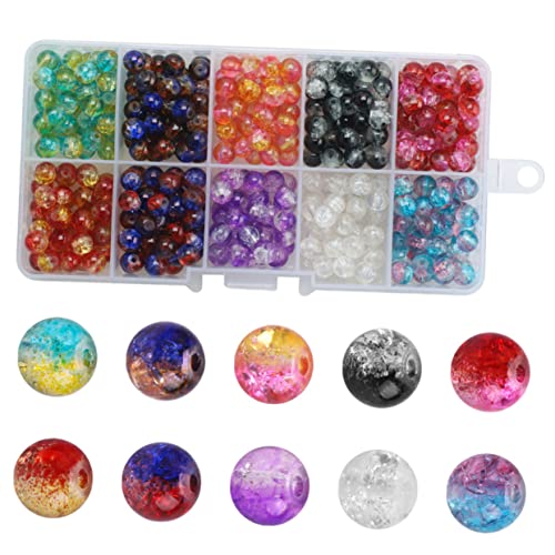 SHINEOFI 1 Box Blumenperlen Glasperlen Abstandshalter Für Die Schmuckherstellung Runde Bunte Abstandsperlen Halsketten DIY Perlen Halskettenperlen Glasperlen Für Schmuck von SHINEOFI