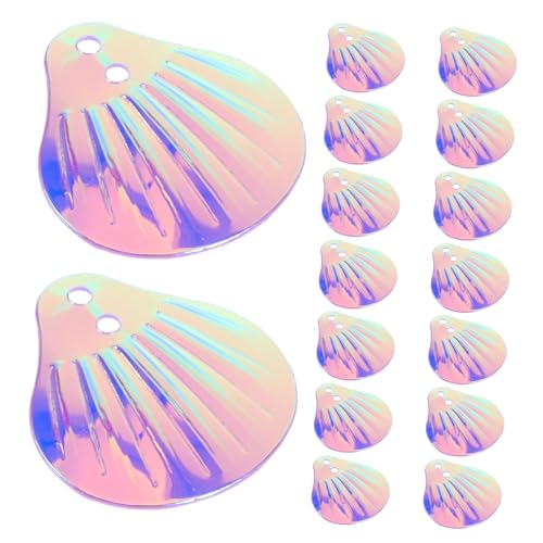 SHINEOFI 1 Muschel-doppelloch-pailletten Muschelförmiges Paillettendekor Pailletten Für Stickerei Handwerk Pailletten Geburtstag Pailletten Flache Pailletten Pailletten-ornamente Plastik von SHINEOFI
