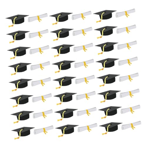 SHINEOFI 1 Packung Doktorhut Konfetti herzlichen glückwunsch grad partydekorationen Graduierungskappen- Partyzubehör für 2025 Grad Tischdekoration Abschlussmütze Papier von SHINEOFI